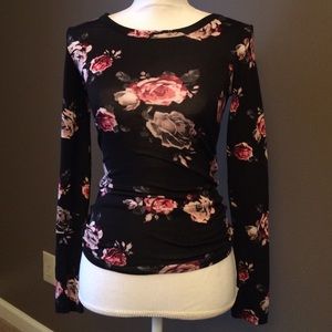 Black floral top from Rue 21